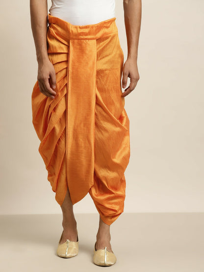 Men’s Mustard Yellow Solid Dhoti Pants – Traditional & Stylish | Indiaista