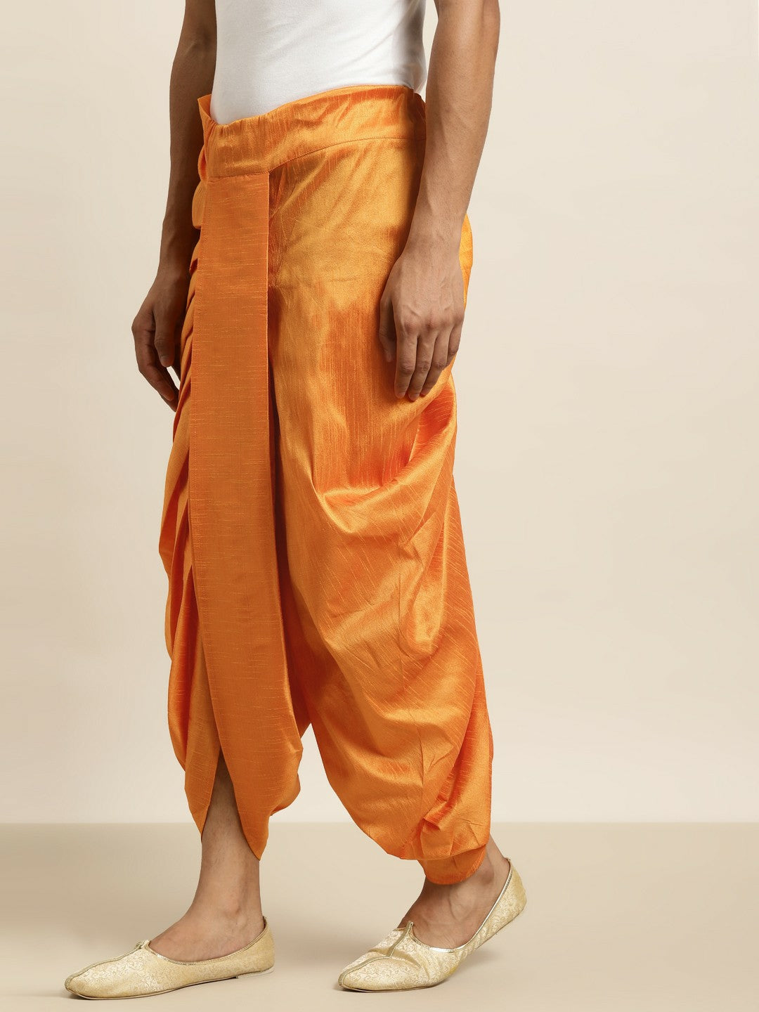 Men’s Mustard Yellow Solid Dhoti Pants – Traditional & Stylish | Indiaista