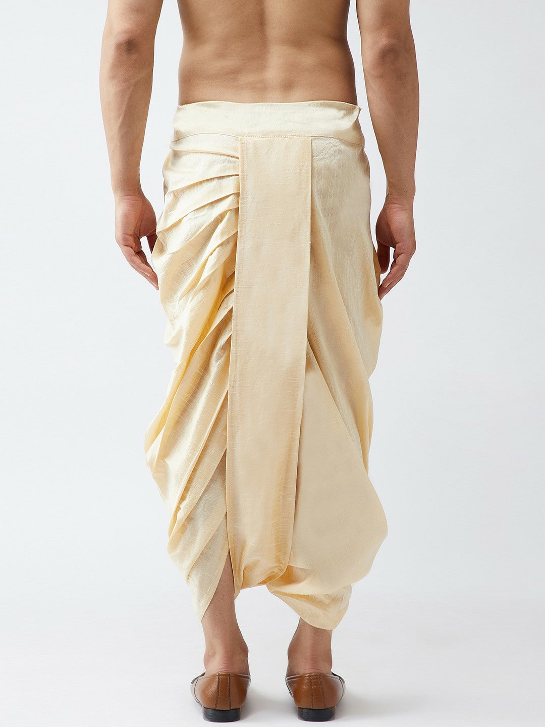 Buy Men’s Beige Solid Dhoti – Traditional Mid-Rise Dhoti with Drawstring Closure | IndiaIsta