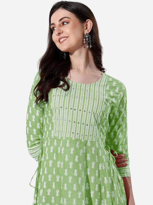 Ethnic Printed Fit & Flare Dress for Women – Stylish & Comfortable | Indiaista