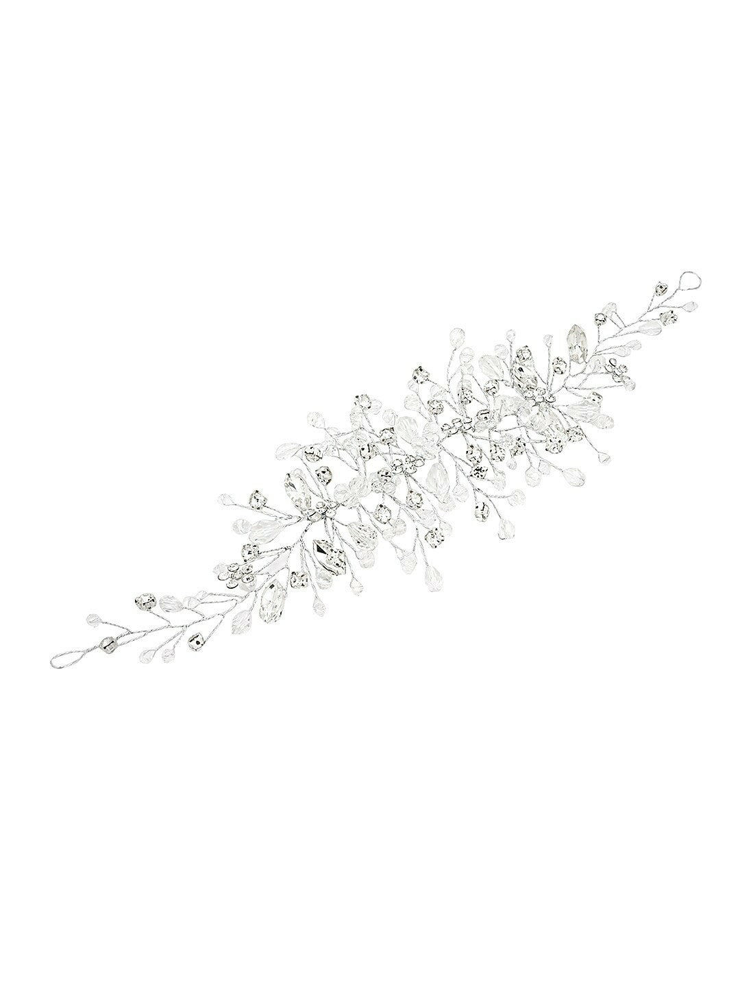 White Beaded Tiara for Girls & Women – Elegant Hair Accessory for Weddings & Parties | Indiaista