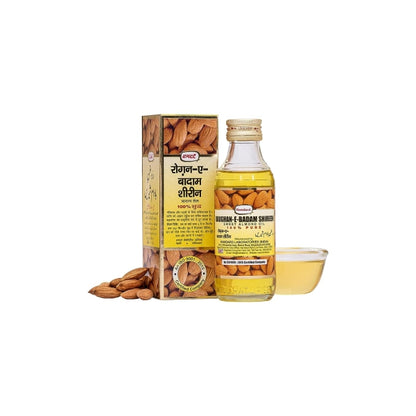 Hamdard Raughan-E-Badam Shireen Sweet Almond Oil 50ml – Nourishing, Moisturizing & Vitamin E Enriched