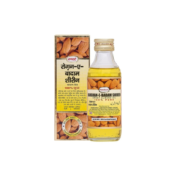 Hamdard Raughan-E-Badam Shireen Sweet Almond Oil 50ml – Nourishing, Moisturizing & Vitamin E Enriched