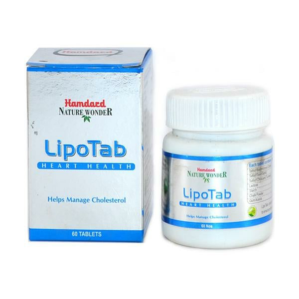 Hamdard Lipotab 60's - Natural Cholesterol & Lipid Control with Garlic, Turmeric, & Catnip