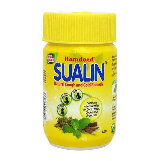 Hamdard Sualin Tab 60's - Natural Herbal Remedy for Cough, Cold, and Throat Irritation