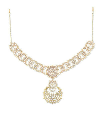 Gold-Plated Kundan Matha Patti for Women – Pearl Beaded Bridal Maang Tikka | Indiaista