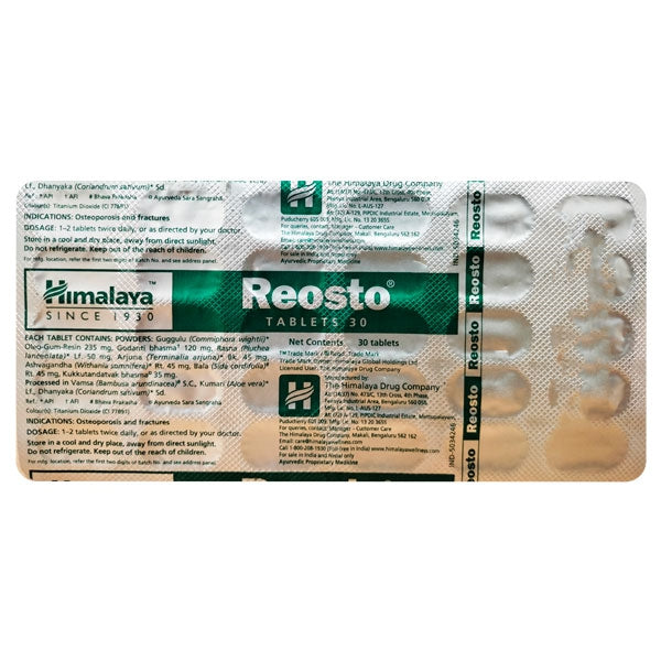 Himalaya Reosto Tablets 30's - Natural Ayurvedic Bone Health Supplement | Indiaista.com