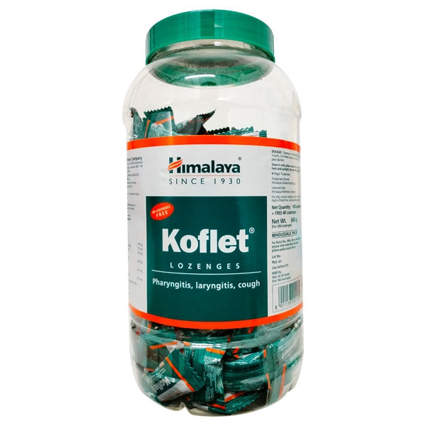 Himalaya Koflet Lozenges 160's + Free 40's | Herbal Relief for Cough, Cold & Throat Irritation