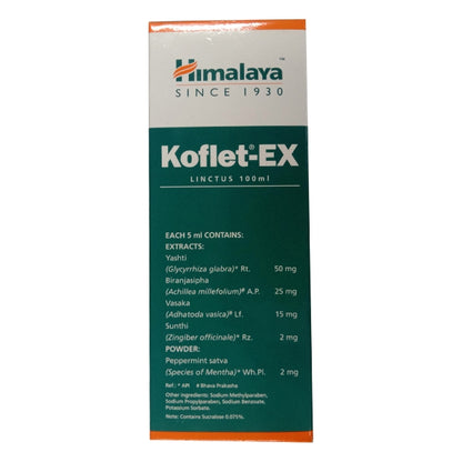 Himalaya Koflet-Ex Linctus 100ml – Herbal Cough Syrup for Cold & Sore Throat Relief | Indiaista