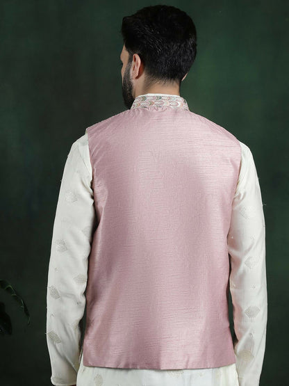 Men’s Geometric Printed Woven Nehru Jacket – Modern Ethnic Style