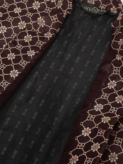 Men’s Purple Embroidered Mandarin Collar Nehru Jacket – Regal Festive Wear