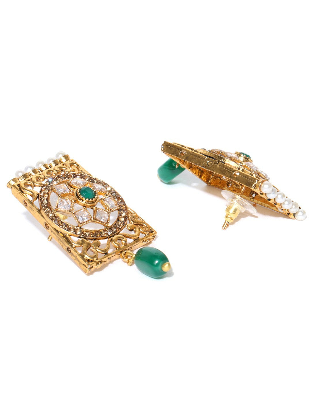 Women Green & Gold Kundan Choker Jewellery Set | Indiaista