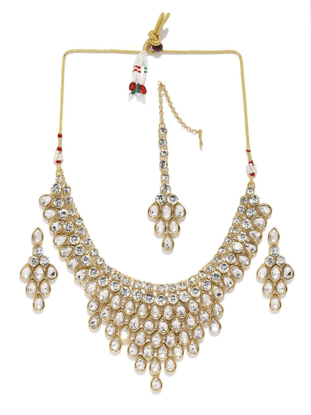 Buy Women Gold-Toned Traditional Jewellery Set Online | Indiaista