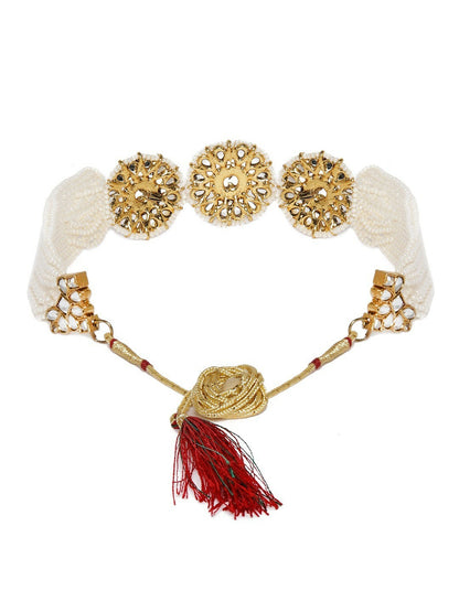 Women’s Gold-Plated Kundan & Pearl Choker Jewellery Set | Indiaista