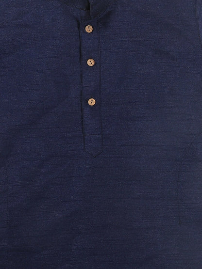 Navy Blue Solid Kurta with Dhoti Pants – Ethnic Wear for Boys | Indiaista