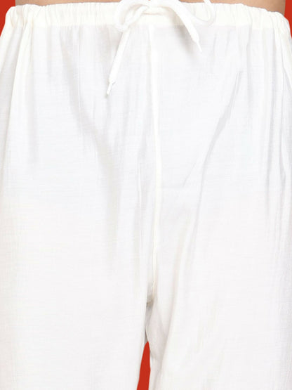 Men’s Floral Embroidered Chikankari Kurta with Pyjamas – Festive Wear