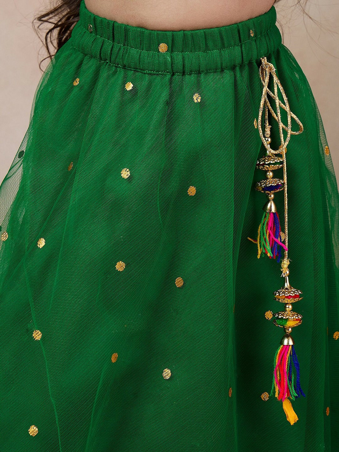 Buy Green & Pink Printed Girls Lehenga Choli with Dupatta – Indiaista