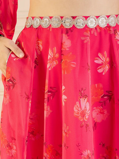 Fuchsia Printed Lehenga Choli for Women – Bollywood Wedding & Bridal Bridesmaid Outfit | Indiaista