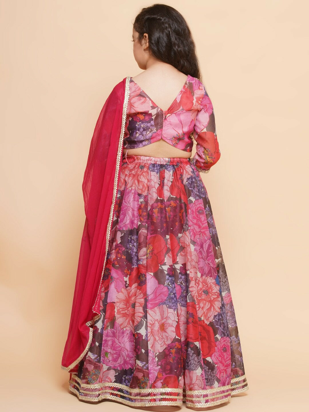 Buy Girls Printed Ready to Wear Lehenga Choli with Dupatta - Indiaista