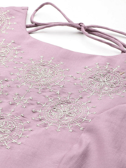 Mauve & Silver Embroidered Lehenga Choli for Women – Bollywood Bridal & Bridesmaid Outfit | Indiaista