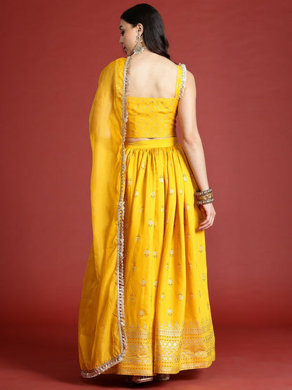 Yellow Bollywood Bridal Lehenga Choli for Women – Indian Pakistani Wedding & Bridesmaid Outfit | Indiaista