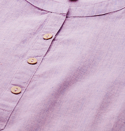 Women Purple Pure Cotton Straight Kurta