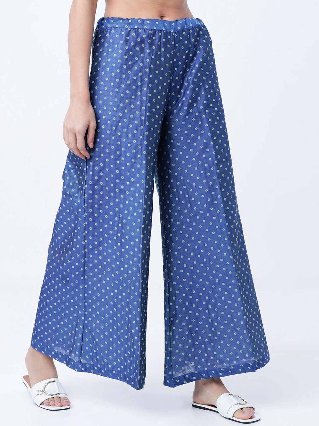 Blue Boho Harem Pants – Gypsy Peasant Style Flared Palazzo for Women | Indiaista