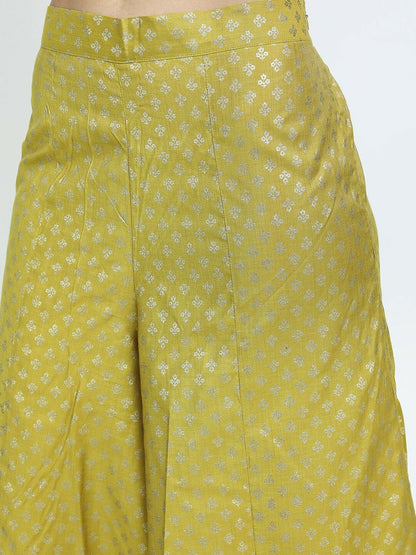 Yellow & Silver Ethnic Printed Harem Pants – Boho Gypsy Peasant Palazzos for Women | Indiaista