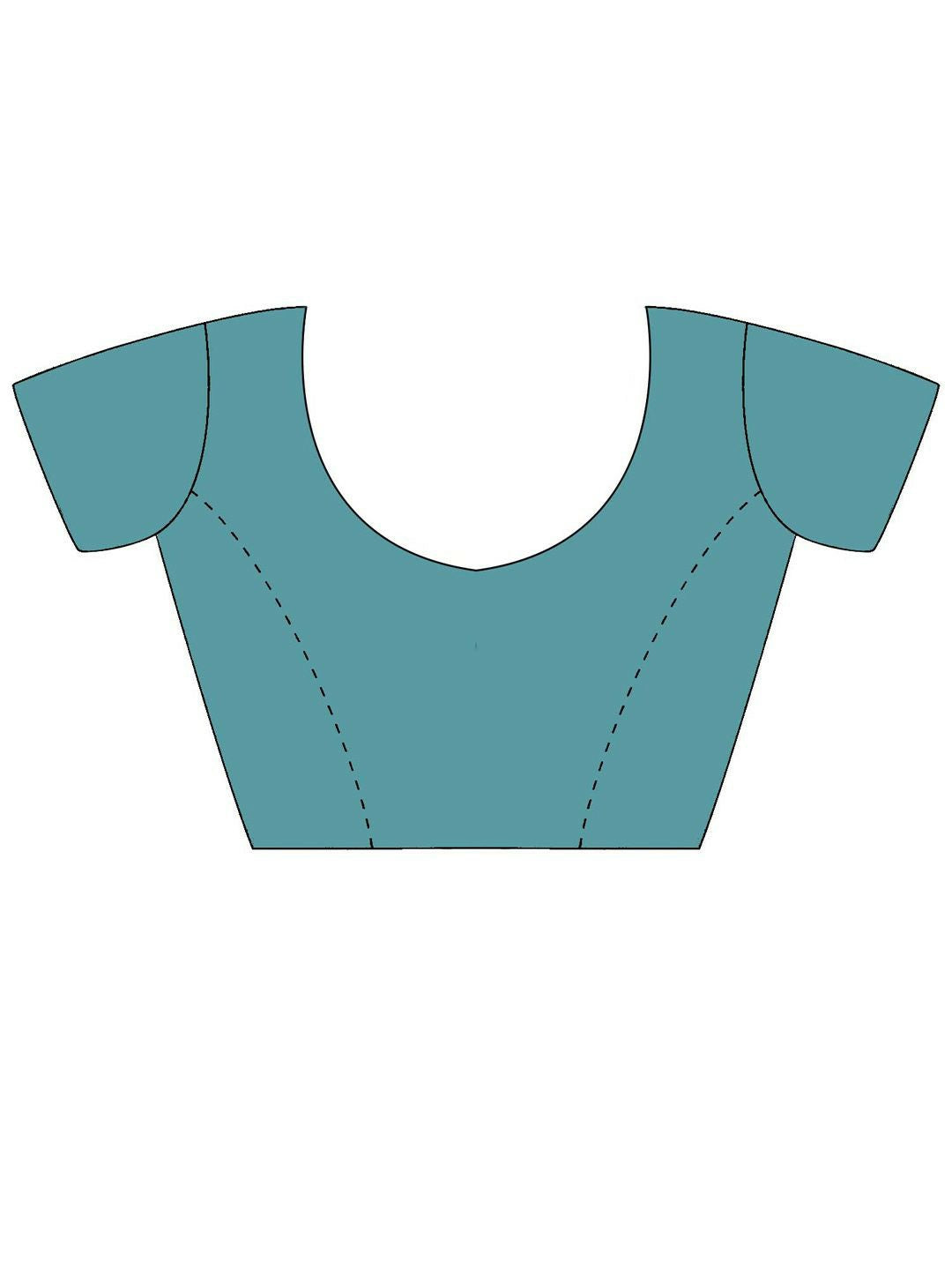 Blue Floral Aari Work Tissue Saree with Embroidered Border