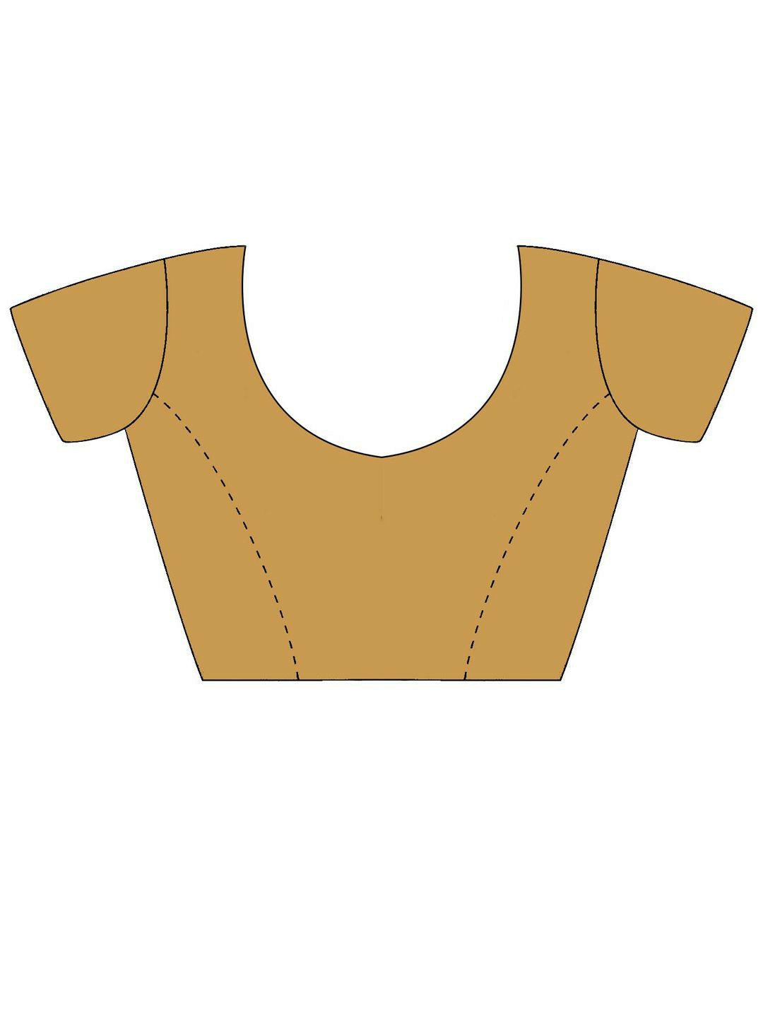 Floral Embroidered Mustard & Gold Tissue Saree with Blouse Piece