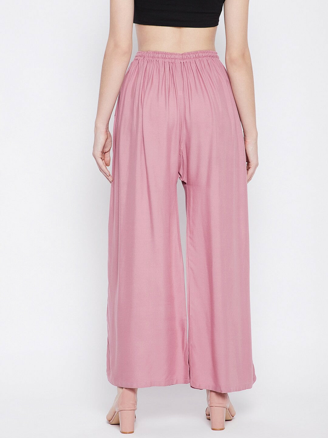 Pink Boho Harem Pants – Wide Leg Gypsy Peasant Palazzos for Women | Indiaista