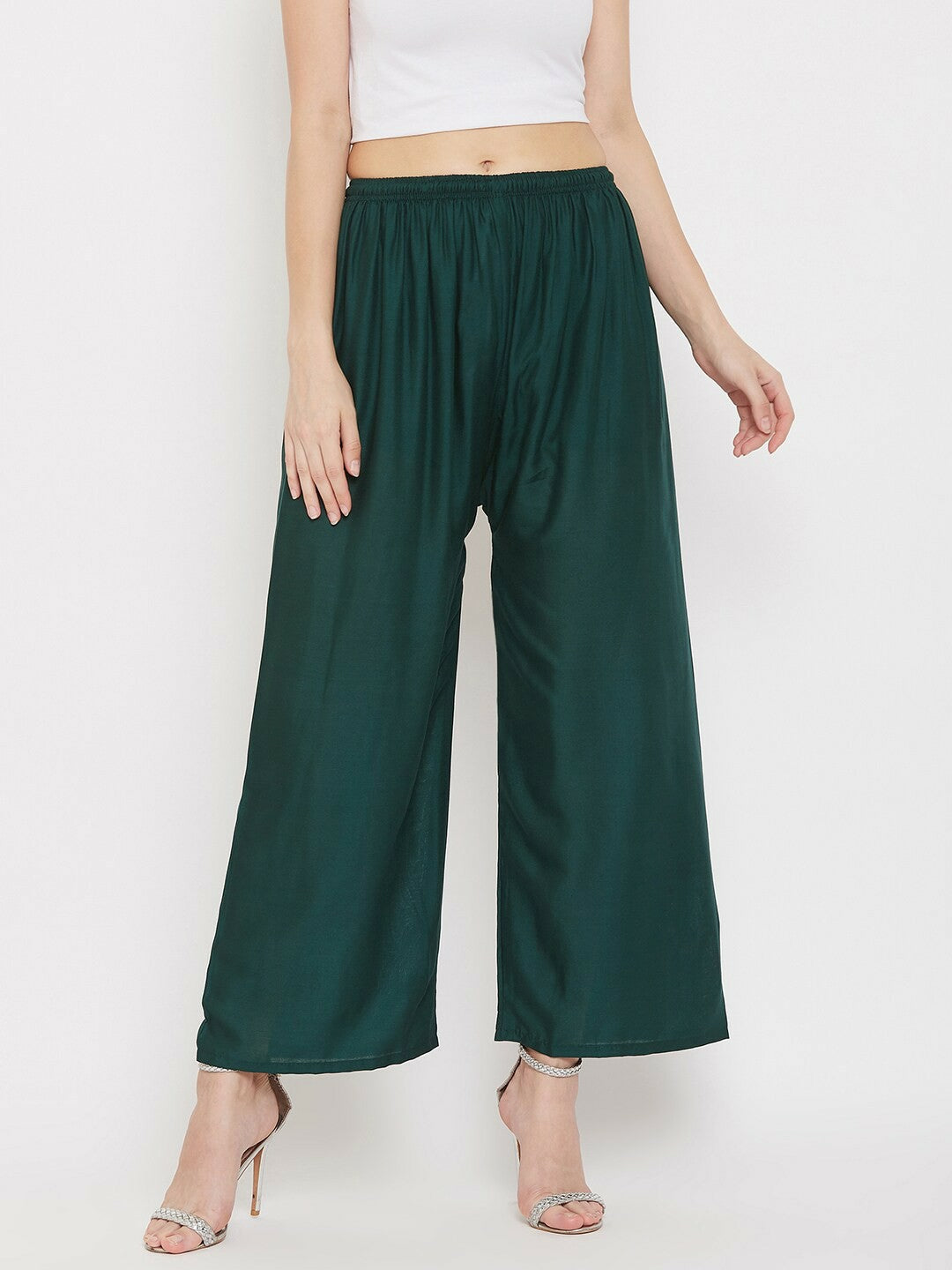 Green Boho Harem Pants for Women – Peasant, Gypsy, Bohemian Palazzo | Indiaista