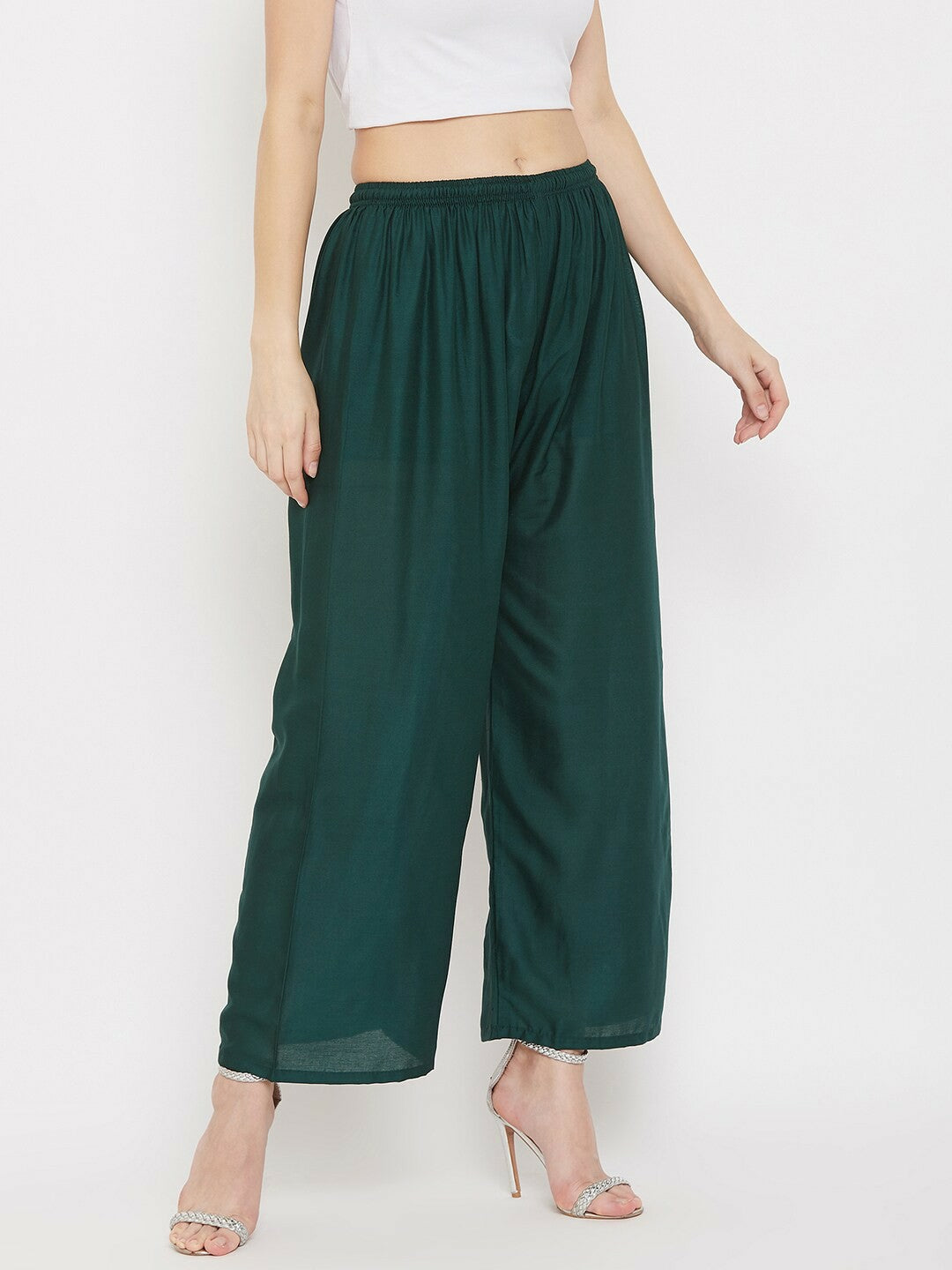 Green Boho Harem Pants for Women – Peasant, Gypsy, Bohemian Palazzo | Indiaista