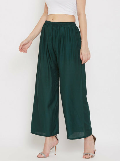 Green Boho Harem Pants for Women – Peasant, Gypsy, Bohemian Palazzo | Indiaista