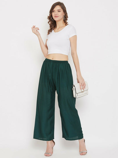 Green Boho Harem Pants for Women – Peasant, Gypsy, Bohemian Palazzo | Indiaista