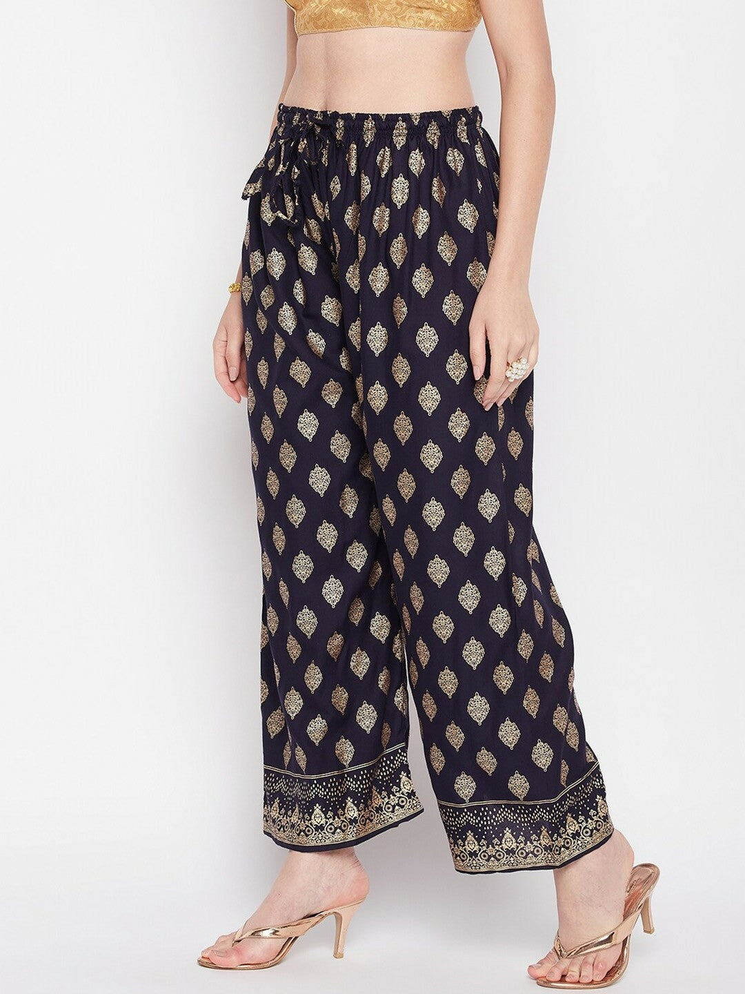 Women's Bohemian Ethnic Printed Harem Pants – Boho Gypsy Peasant Style Palazzos | Indiaista