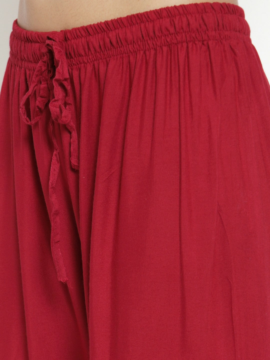 Maroon Boho Harem Pants – Flared Tiered Palazzo for Women | Indiaista