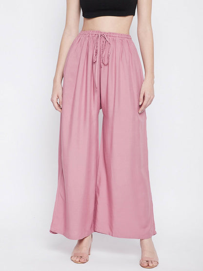 Pink Boho Harem Pants – Wide Leg Gypsy Peasant Palazzos for Women | Indiaista