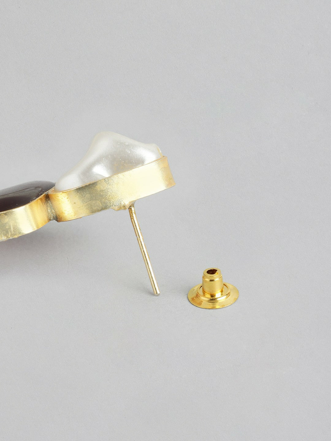 Gold Plated Beaded & MOP Studded Necklace & Earring Set