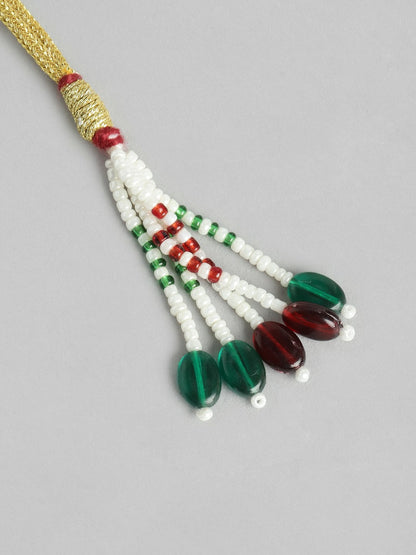 Black Gold-Plated Monalisa Stone Choker Necklace with Earrings Set