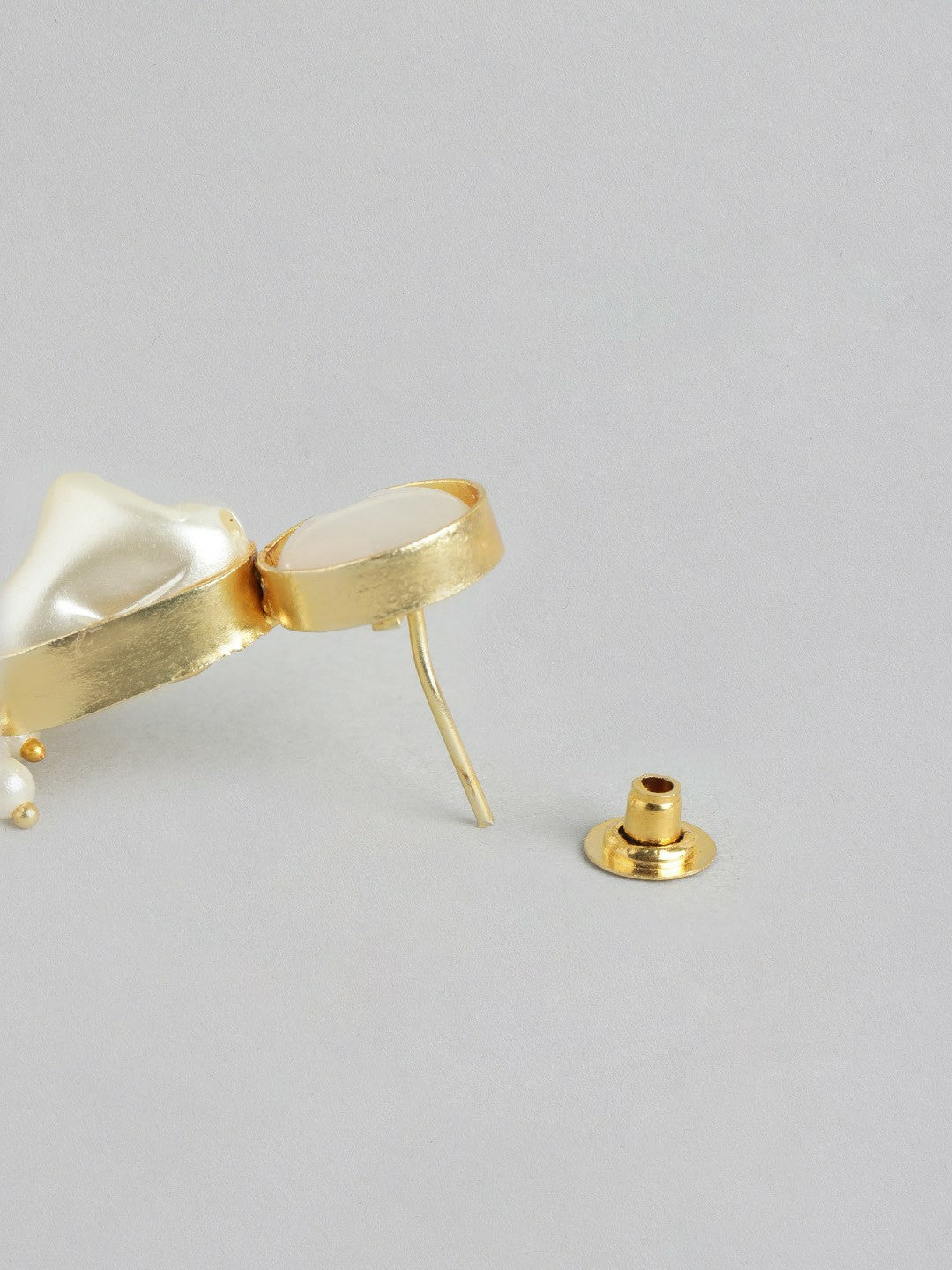 Gold Plated Beaded & Mother of Pearl Necklace & Earring Set