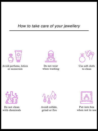 Rhodium-Plated American Diamond Necklace & Earrings Set