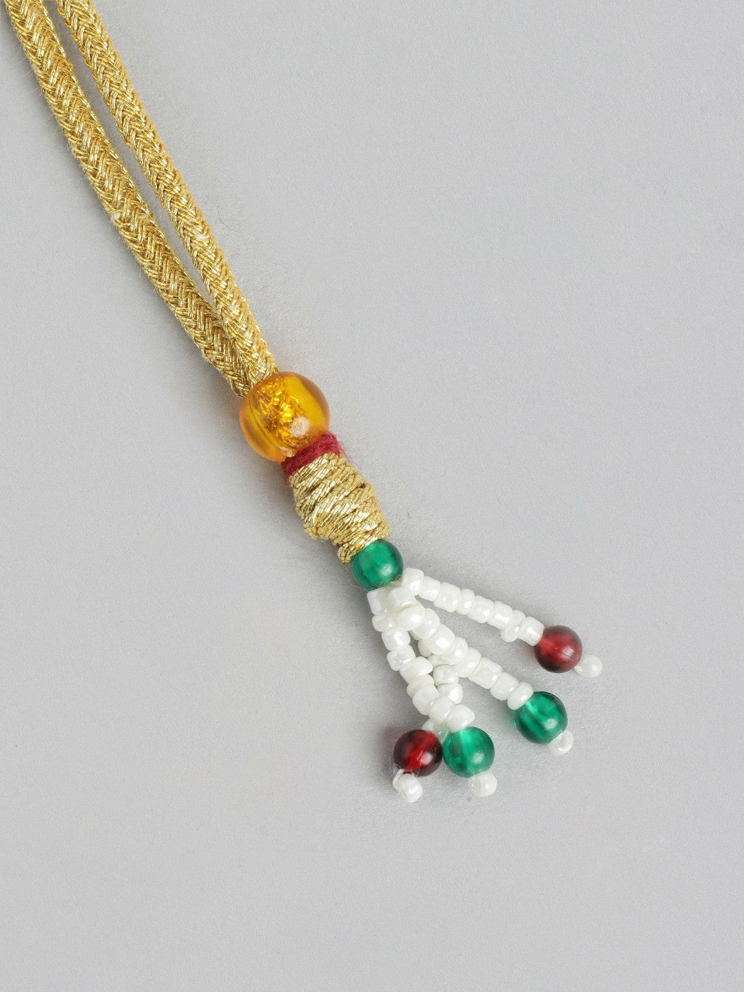 Gold Plated Kundan Beaded Layered Necklace with Earrings