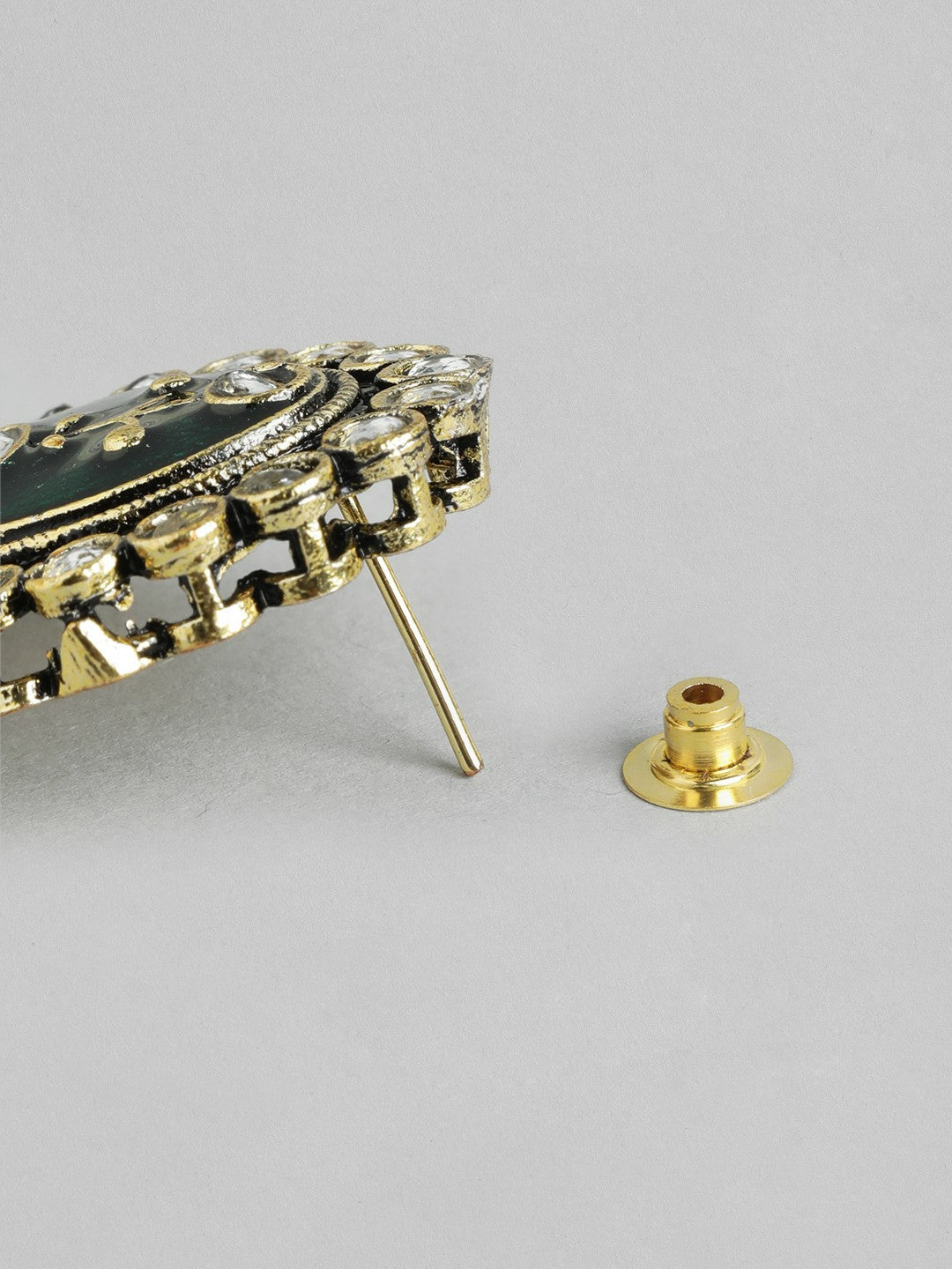 Gold Plated Kundan & Layered Beads Necklace with Earrings