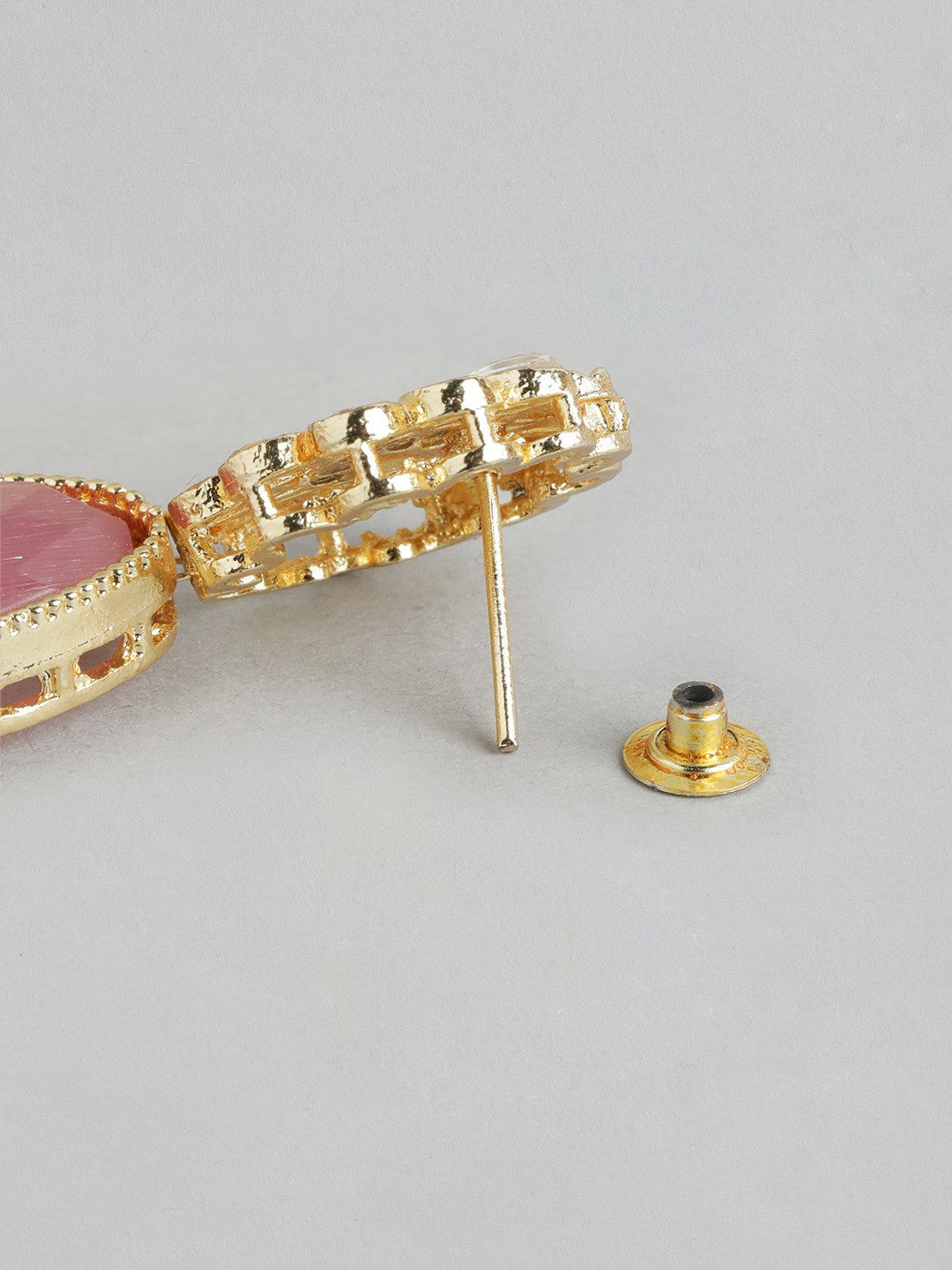 Gold Plated Quartz Beaded Layered Necklace & Earrings Set