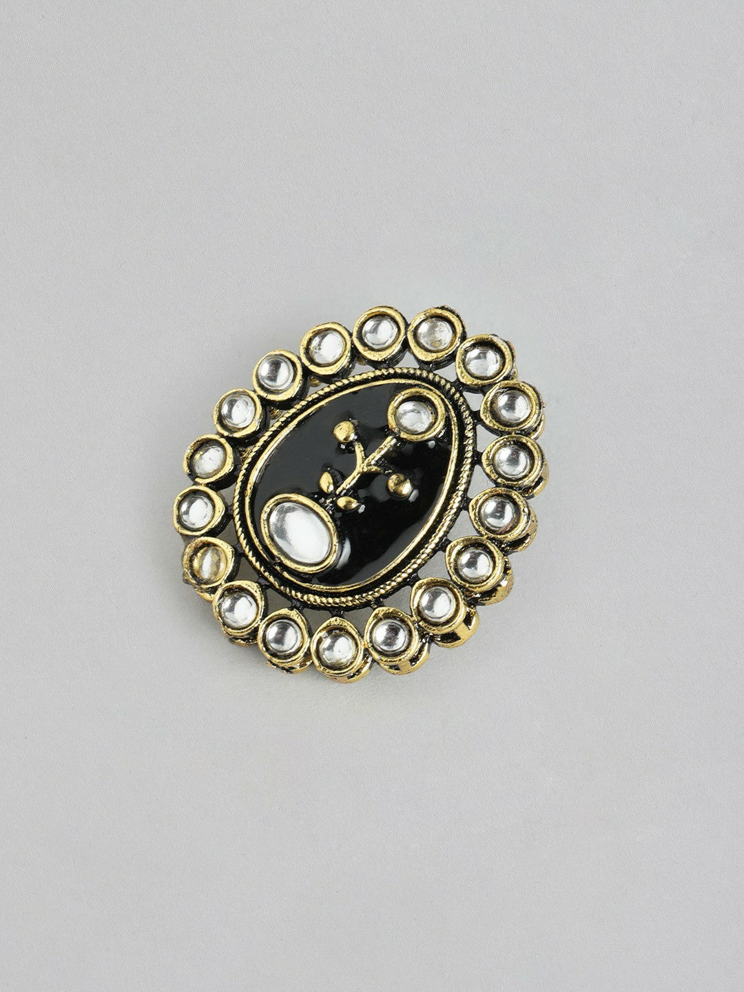 Pearl Gold Plated Kundan Beaded Layered Necklace & Earrings Set