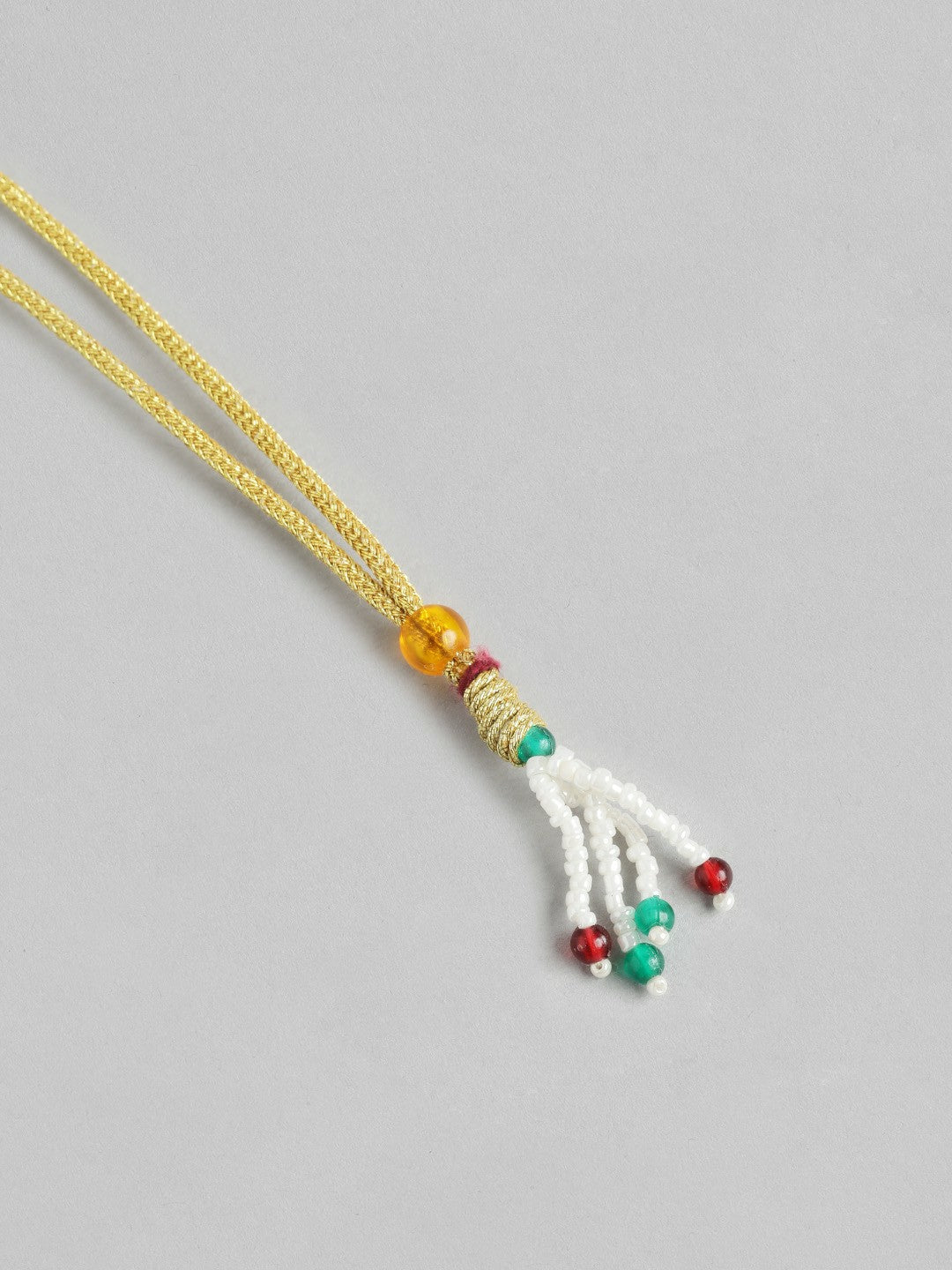 Gold-Plated Stone & Mother of Pearl Beaded Necklace & Earring Set